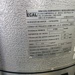 01 VASO DE PRESSÃO ECAL (GERADOR CDE VAPOR) P/T 41.250 KCAL/H, 01 PAINEL ELÉTRICO, 02 LÂMINAS DE INOX COM TUBO DE VAPOR DE CALDEIRA, DIV. PEÇAS DE CONEXÕES DE INOX