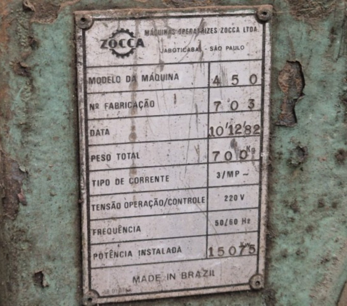 Plaina mecânica Zocca
