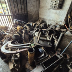 Sala Almoxarifado II: Grande qtd. De peças, componentes para agricola, motores a combustão, caixa de transmissão, Blocos de motor, radiadores, Embreagens, Braços hidraulicos, APROX. 200 TON. $1.00 P/KG