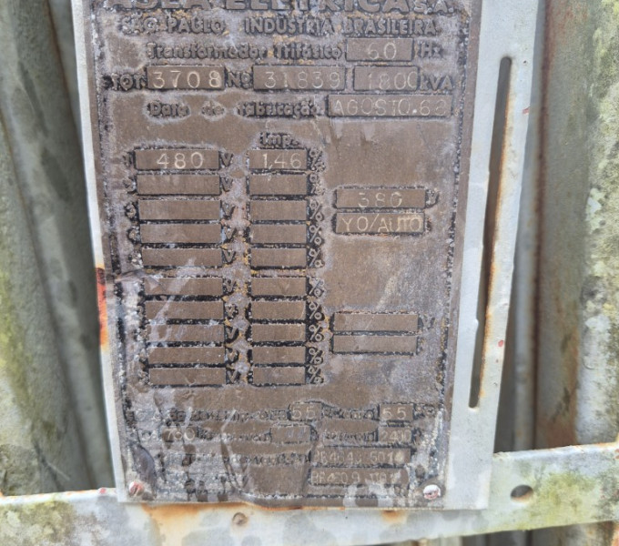Transformador trifásico ASEA 1850KVA, sem óleo