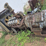 gerador a combustão Scania, motor 4 cilindros completo c/ motor, gerador, radiador