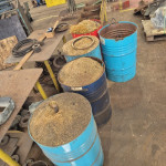 5 tambores de limalha de bronze, aprox. 5 Ton.
