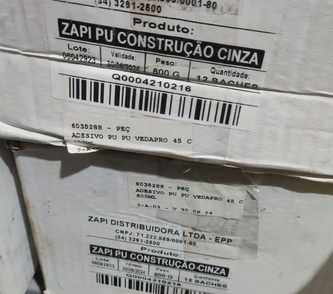 200L de oleo semisintético Volanlub + adesivos PU vedapro
