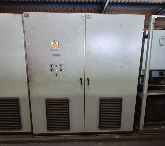 PAINEL ELETRICO DUPLO C/ 02 RETIFICADORES , DISJUNTOR, BARRAMENTOS
