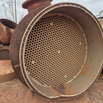 COLUNA EM AÇO, TUBULAÇÃO EM INOX + 03 COLUNAS INOX