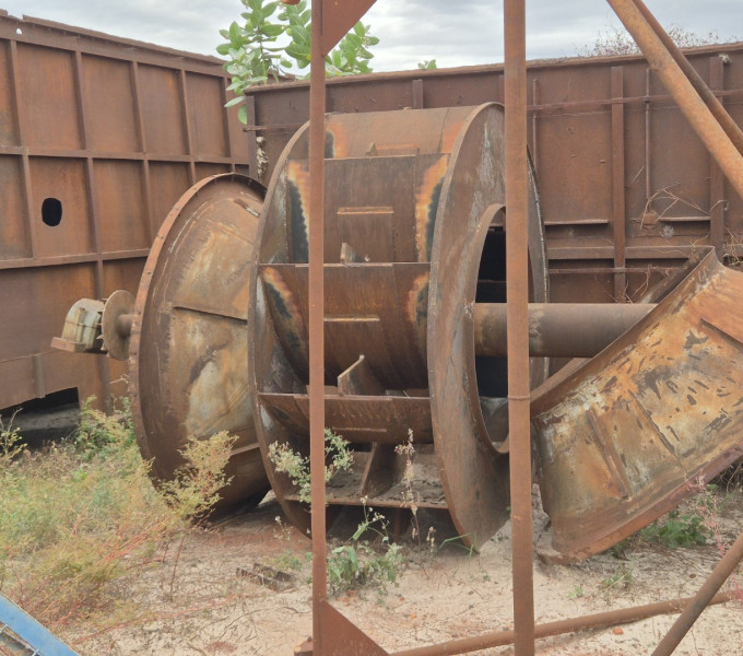 ROTOR DE CALDEIRA EM AC C/ EIXO E MANCAIS