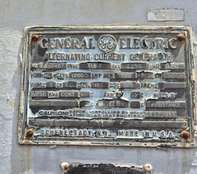 Gerador de condensação General electric trifásico, 6250 kva, transformador do gerador de condensação