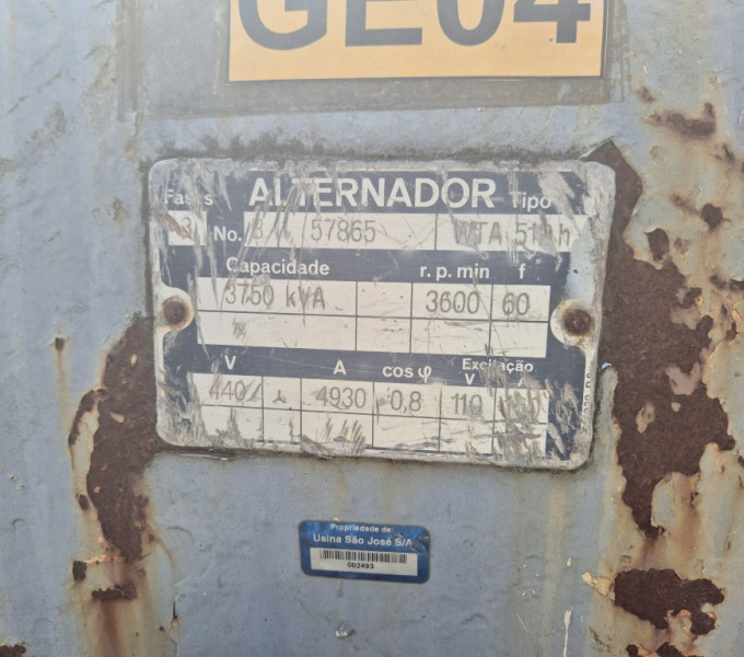 Alternador 3750 kva