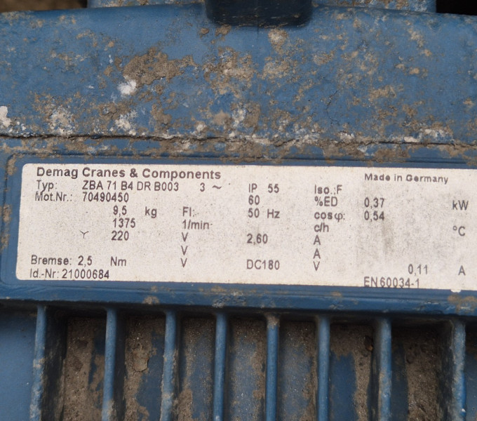 Ponte rolante demag, capacidade 5 ton desmontada