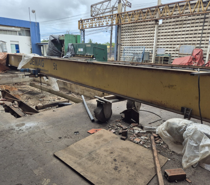 Ponte rolante demag, capacidade 5 ton desmontada