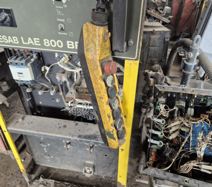 Ponte rolante demag, 1/2  capacidade 10 ton, trilhos desmontados