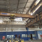 Ponte rolante demag, 1/2  capacidade 10 ton, trilhos desmontados