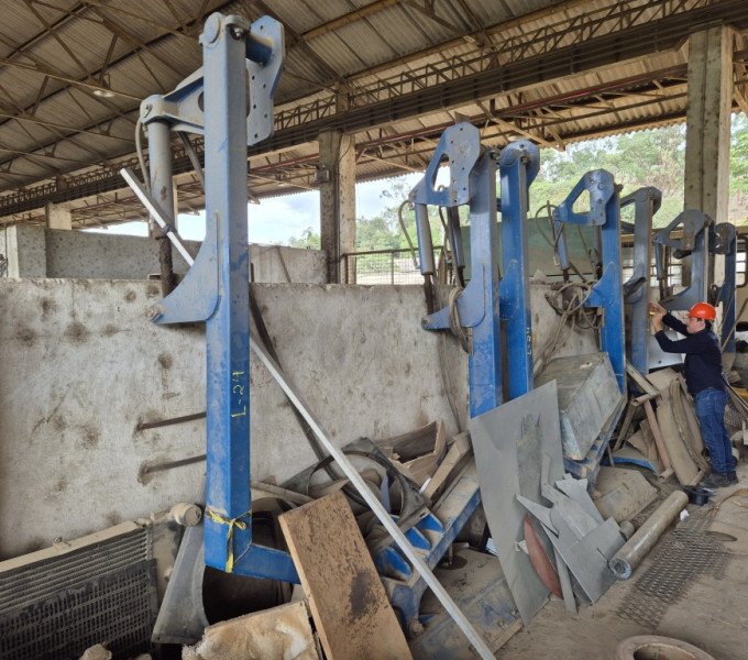 4 implementos laminas frontal para trator de esteira