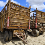 Reboque canavieiro Aberto com grades c/ Correntes, placa: KGC-1499, Frota: 5513