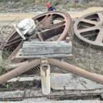 Volandeira Paralela c eixo, mancais e base