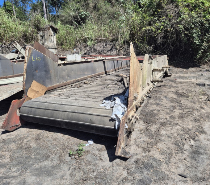 Esteira intermediária de borracha aprox. 4m