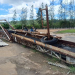 Estrutura p/ esteira transportadora em AC