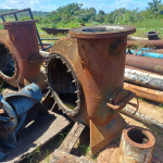 2 Corpos Caracol em AC p/ bomba Suzer + Cavalete mancal da bomba UND A30