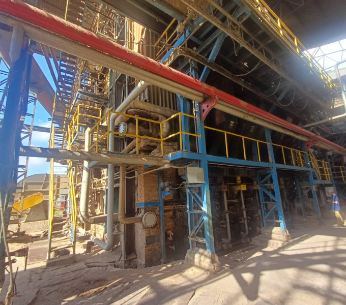 Caldeira Zanini S.A: Cap. 94.000KG/H, 31,9KGF/cm²g com lavador de gases e chaminé em AC (Não acompanha motores elétricos, cabos e exaustores) + Ativo I1C1