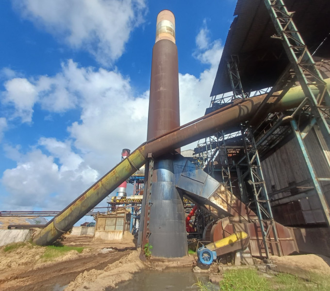 Caldeira Zanini S.A: Cap. 94.000KG/H, 31,9KGF/cm²g com lavador de gases e chaminé em AC (Não acompanha motores elétricos, cabos e exaustores) + Ativo I1C1