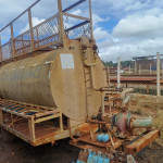 Tanque horizontal com chassi 8000l c bomba acoplada (calda de agroquimica) Frota: 128017