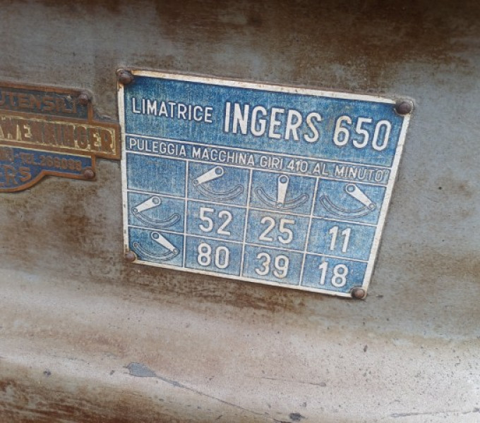 Plaina Ingers Incontrera & Wiminger, 650 mm + Comparador interno 18-35mm
