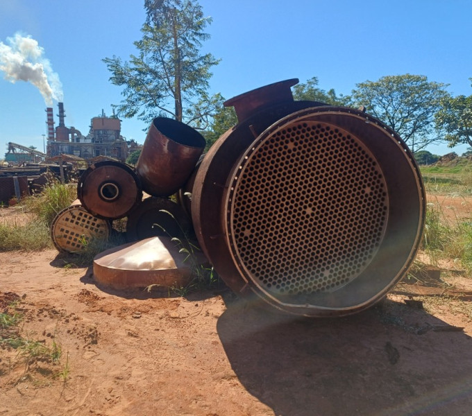 COLUNA EM AÇO C/ TUBULAÇÃO EM INOX + 03 COLUNAS INOX, Curva ac