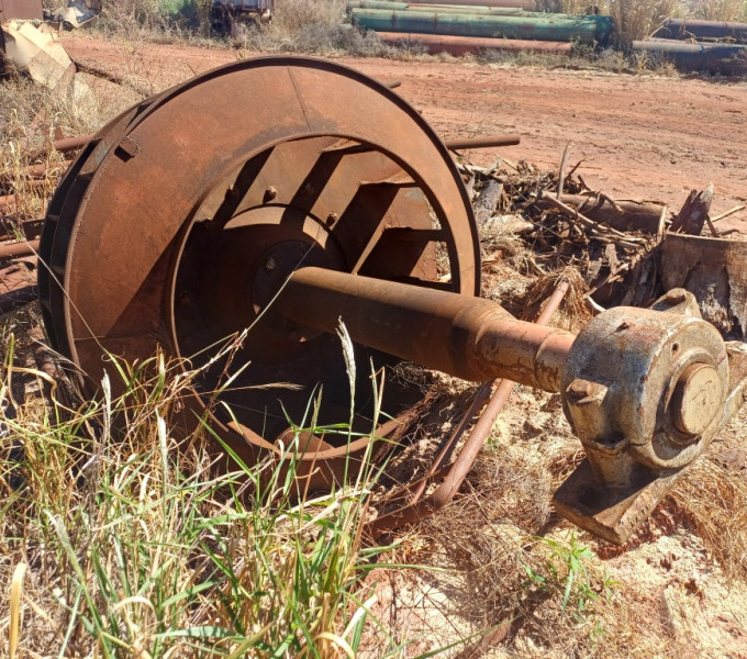 ROTOR DE CALDEIRA EM AC C/ EIXO E MANCAIS