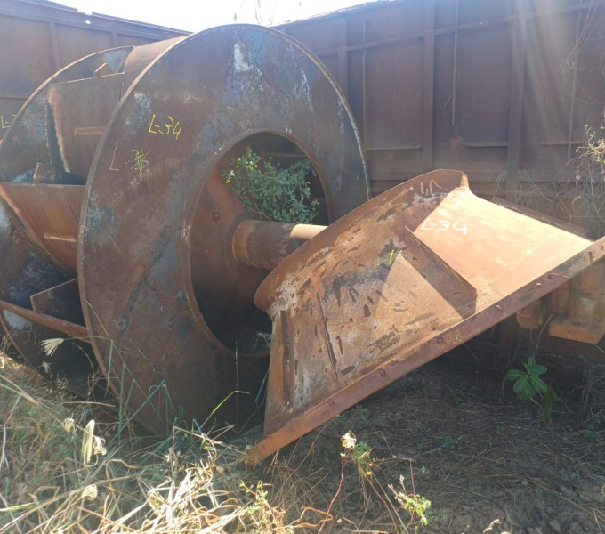ROTOR DE CALDEIRA EM AC C/ EIXO E MANCAIS E CONE