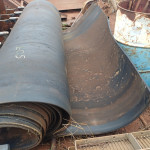 rolo de borracha p esteira 78" + diversos retalhos de borracha