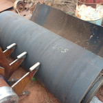 rolo de borracha p esteira 78" + diversos retalhos de borracha