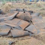 rolo de borracha p esteira 78" + diversos retalhos de borracha