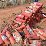 GRANDE QTD EXTINTORES DE INCENDIO DESCARREGADOS: 70 PÓ BC 6KG, 10 CO2 6KG, 9 CO2 4KG, 8 AGUA, 6 ABC 9KG + Ativo I8C1