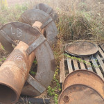 Sem fim em aço carbono com aletas em inox