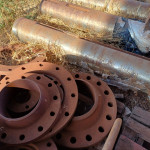 TUBO AC SCH 60  + 04 PLACAS AC + 05 FLANGES AC + 2 FLANGES + 12 BRAÇOS AC + 3 rodas + 4 abracadeiras em AC + 12 Flanges