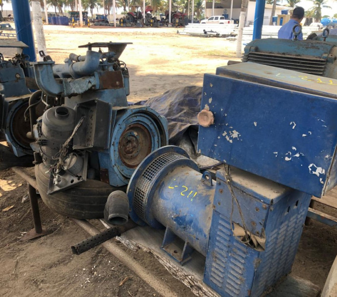 GERADOR HEIMER 25KVA + 01 MOTOR MWM 3 COLIDROS A DIESEL