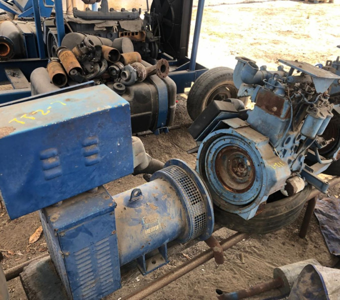 GERADOR HEIMER 25KVA + 01 MOTOR MWM 3 COLIDROS A DIESEL