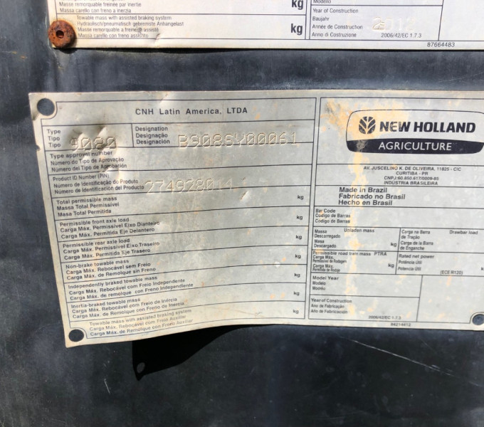 ENFARDADEIRA NEW HOLLAND BB9080, BB5003, ANO 2012