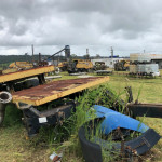 PLATAFORMA DE REBOQUE REGULAVEL, MODELO MIL STAK (SOBE E DESCE) (OBS: CONTÉM 2 PNEUS, +/- 9 METROS, LANTERNA OK)