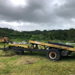 PLATAFORMA DE REBOQUE REGULAVEL, MODELO MIL STAK (SOBE E DESCE) (OBS: CONTÉM 2 PNEUS, +/- 9 METROS, LANTERNA OK)