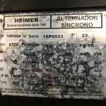 01 GERADOR DIESEL HEIMER , 15KVA (OBS: CONTÉM BATERIA MOURA, 01 QUADRO HEIMER, 03 PAINES GMS, SEM CABO ELÉTRICO)