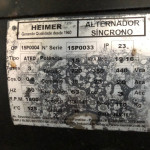 01 GERADOR DIESEL HEIMER , 15KVA (OBS: CONTÉM BATERIA MOURA, 01 QUADRO HEIMER, 03 PAINES GMS, SEM CABO ELÉTRICO)