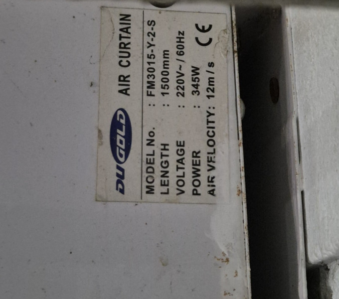 2 SOPRADOR DE AR DUGOLD AIR COURTAIN FM3015, 3 AR-CONDICIONADO RHEEM 48.000BTU, 1 FORNO MICROONDAS 20L PHILCO PM524, 1 EVAPORADOR P/ AR CONDICIONADO SPRINGER 22000BTU, GELADEIRA DUAS PORTAS