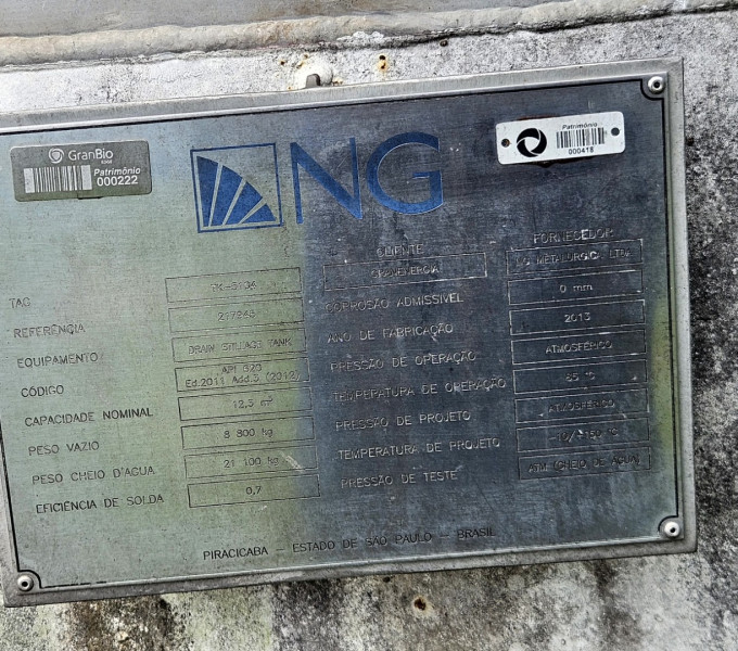 01 TANQUE DE AÇO INOX TK - 5104