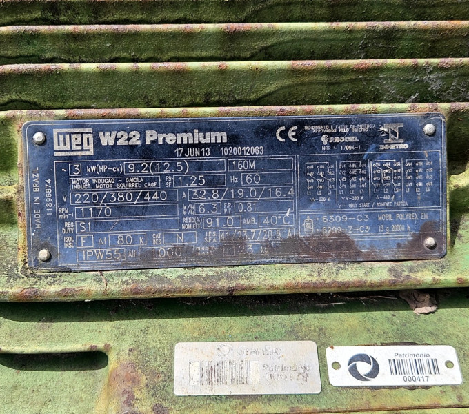 01 MOTOBOMBA WEG/EQUIPE 12,5CV, P-7714